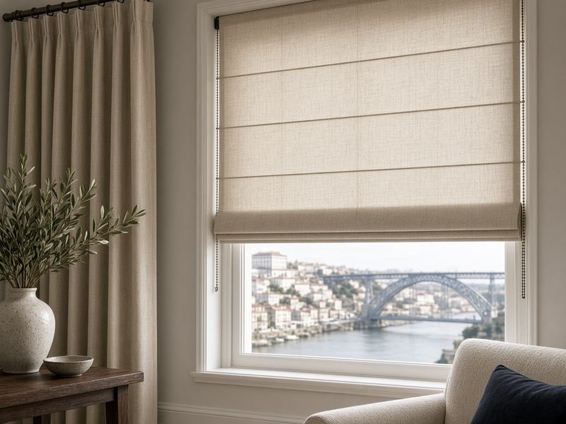Roman blinds at Boldvista Textiles